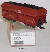 Fleischmann 5520 H0 Selbstentladewagen Erz IIId, Kohlebeladung, DB, OVP