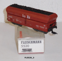 Fleischmann 5520 H0 Selbstentladewagen Erz IIId, Kohlebeladung, DB, OVP