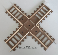 Fleischmann 611 Spur 0, Gleis Kreuzung, rechtwinklig