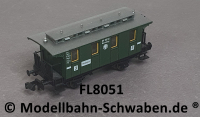 Fleischmann 8051 N Nebenbahn-Personenwagen, Ci Pr86, 3. Kl., BN 049 03, DRG