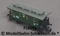 Fleischmann 8051 N Nebenbahn-Personenwagen, Ci Pr86, 3. Kl., BN 049 03, DRG