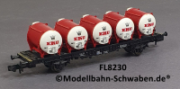 Fleischmann 8230 N Behältertragwagen EKU, Lbs 598, DB