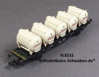 Fleischmann 8232 N Behältertragwagen Dortmunder Union, Lbs 598, DB