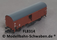Fleischmann 8314 N Gedeckter Güterwagen Gl 11, Schiebetüren, BN 190 827, DB