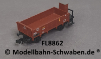 Fleischmann 8862 N Offener Güterwagen m.Brh., Omk, BN 50 381, Bad.St.B.