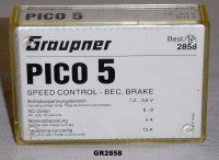 Graupner 2858 Pico 5 Speed Control, BEC, Brake Regler für RC-Schiffe und -Flieger