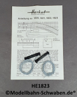Herkat 1823 Schaltkontakt für N-Gleise ohne Schotterbett, 34x8x4,5mm, 2 Stk. OVP