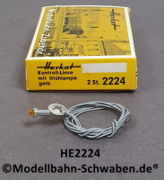 Herkat 2224 Kontrollinse mit Glühlampe gelb, 1 Stk, OVP
