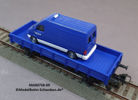 Märklin 00758-09 H0 Flachwagen THW bel. m. MB Sprinter, DB, OVP