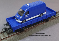 Märklin 00758-09 H0 Flachwagen THW bel. m. MB Sprinter, DB, OVP