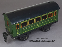 Märklin 17210 Spur 0, Blech Personenwagen 3. Kl., Grün