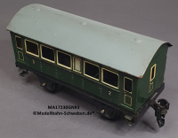 Märklin 17230 Spur 0, Blech Personenwagen 2./3. Kl., Grün, 145 mm