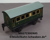 Märklin 17230 Spur 0, Blech Personenwagen 2./3. Kl., Grün, 145 mm