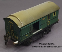 Märklin 17260 Spur 0, Blech Gepäckwagen, grün, 165 mm