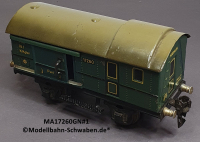 Märklin 17260 Spur 0, Blech Gepäckwagen, grün, 165 mm