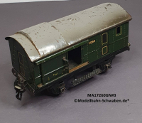 Märklin 17260 Spur 0, Blech Gepäckwagen, grün, 165 mm