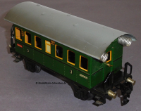 Märklin 17270B Spur 0, Blech Personenwagen 3. Kl., Donnerbüchse, grün, Beleuchtung