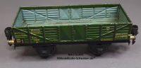 Märklin 17610 Spur 0, Blech Offener Güterwagen, grün, Länge 165 mm