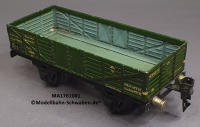 Märklin 17610 Spur 0, Blech Offener Güterwagen, grün, Länge 165 mm