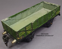 Märklin 17610 Spur 0, Blech Offener Güterwagen, grün, Länge 165 mm