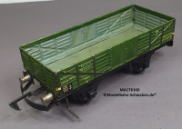 Märklin 1761K0 Spur 0, Blech Offener Güterwagen,autom.Kupplung, grün, Länge 165 mm