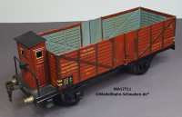 Märklin 17711 Spur 1, Offener Güterwagen, mit Bremserhaus und Klapptüren, rotbraun, 270 mm