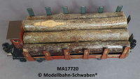 Märklin 17720 Spur 0, Blech, Rungenwagen, BrHs, bel.m.Holz, rotbraun, DR, Länge 165 mm