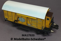 Märklin 1792 Spur 0, Blech, Gedeckter Güter-/Bananenwagen, FYFFES, hochgesetztes Brhs.,185 mm, Schiebetüren