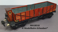 Märklin 18510 Spur 0, Blech, Offener Hochbordwagen, BrHs, 4-achsig, braun