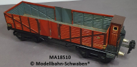 Märklin 18510 Spur 0, Blech, Offener Hochbordwagen, BrHs, 4-achsig, braun