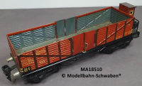 Märklin 18510 Spur 0, Blech, Offener Hochbordwagen, BrHs, 4-achsig, braun