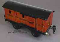 Märklin 18750 Spur 0, Blech Gepäckwagen, Schiebetüren, Rotbraun, 165 mm