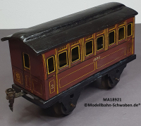 Märklin 18921 Spur 1, Personenwagen, J.E.V., 3.Kl., rotbraun, um ca. 1920