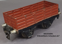 Märklin 19160 Spur 0, Blech, Offener Güterwagen, Bz. ab 1930, rotbraun, 130 mm