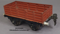 Märklin 19160 Spur 0, Blech, Offener Güterwagen, Bz. ab 1930, rotbraun, 130 mm