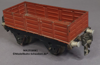 Märklin 19160 Spur 0, Blech, Offener Güterwagen, Bz. ab 1930, rotbraun, 130 mm