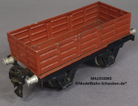 Märklin 19160 Spur 0, Blech, Offener Güterwagen, Bz. ab 1930, rotbraun, 130 mm
