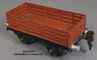 Märklin 19160 Spur 0, Blech, Offener Güterwagen, Bz. ab 1930, rotbraun, 130 mm