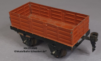 Märklin 19160 Spur 0, Blech, Offener Güterwagen, Bz. vor 1930, rotbraun, 130 mm