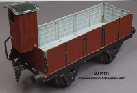Märklin 19171 Spur 1, Offener Güterwagen, Bremserhaus, rotbraun, 200 mm