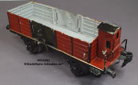 Märklin 19281 Spur 1, Offener Güterwagen, BrHs., Doppeltüren mit Riegelverschluss, Angeltüren, rotbraun, 245 mm