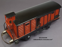 Märklin 19291 Spur 1, Gedeckter Güterwagen, BrHs., Schiebetüren, Angeltüren, rotbraun, 245 mm