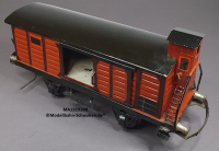 Märklin 19291 Spur 1, Gedeckter Güterwagen, BrHs., Schiebetüren, Angeltüren, rotbraun, 245 mm