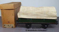 Märklin 19391P Spur 1, Blech, Planewagen mit Plane aus Stoff, dunkelgrün, Länge 245 mm