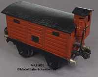 Märklin 19670 Spur 0, Blech Gedeckter Güterwagen, BrHs. eine Türöffnung, 130 mm