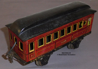 Märklin 31884 Spur 0, Blech Personenwagen 3. Klasse, braun, Innenbeleuchtung, Bauzeit vor 1929