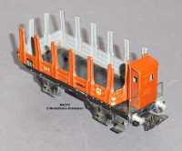 Märklin 372 Spur H0, Blech Rungenwagen m. Bremserhaus, Bauzeit ab 1947