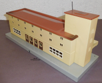 Märklin 418 H0 Bahnhof Friedrichshafen mit Uhr, Blech, um 1930,