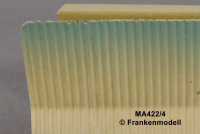 Märklin 422/4 Bahnsteig nach 1938, Breite Dachwellen, hellbeige/hellblau, Größe 200x45x80 mm