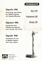 Märklin 446 H0 Gebrauchsanleitung Einbau Signale 446 Ausgabe 04/54